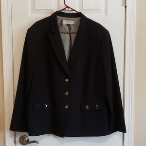 Tahari ASL Grey Pinstripe Skirt Suit 24w